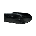 Zennaro's Black Croc-Embossed Leather Shoulder Bag - Image 3