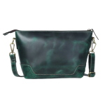 Zennaro's Deep Green Leather Shoulder Crossbody Bag
