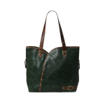 Zennaro's Green Leather Tote with Brown Accents - Image 2