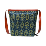 Zennaro's Boho Leather Crossbody Bag Handcrafted Indigo & Brown Design - Image 3