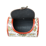 Zennaro's Handcrafted Patterned Leather Barrel Bag - Image 3