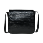 Zennaro's Black Croc-Embossed Leather Shoulder Bag